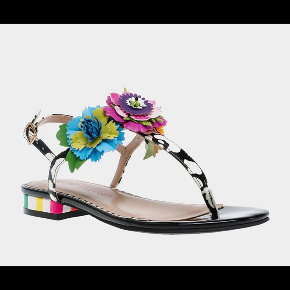 Betsey Johnson Angie t-strap patent sandal -